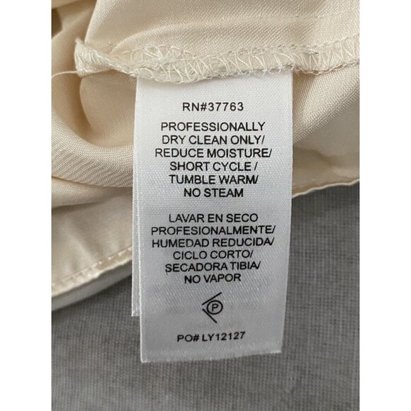 Laundry By Shelli Segal Women’s Shirt Sleeve Blouse Cream Sleeveless Size 0 - Picture 8 of 11